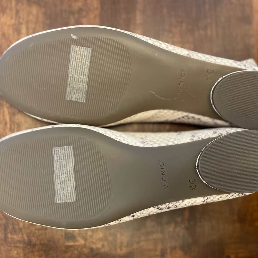 Vionic Leather Snake Pattern Flats - image 2